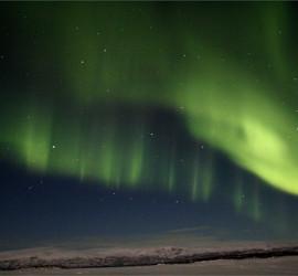 Polarlichtjagd in Abisko - Lappland in Weiß und Grün Abisko1