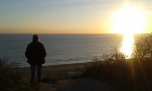 Wie geht es weiter? Ich an meinem Lieblingsstrand